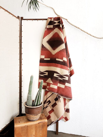 Vintage Wool Reversible Blanket