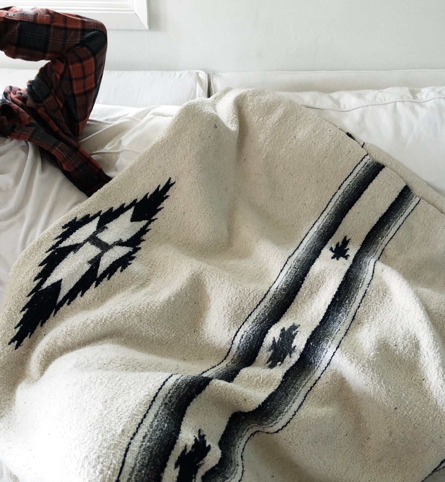 Vintage Cotton Mexican Blanket