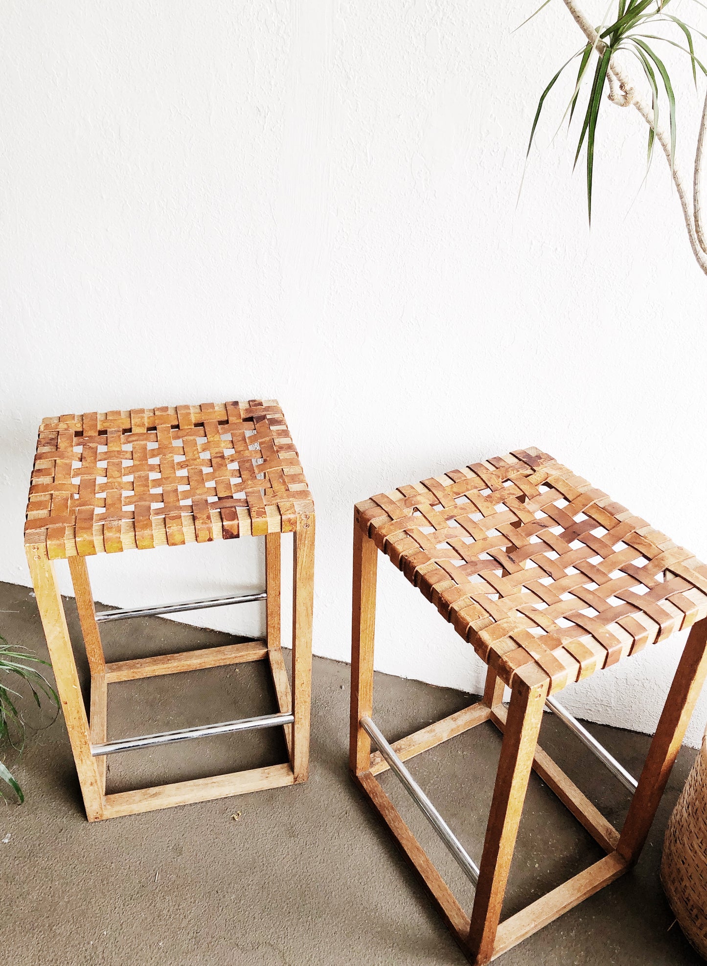 Leather Topped Bar Stool