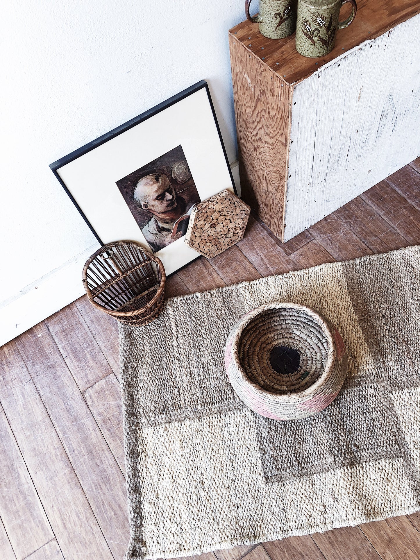 Patterned Natural Jute Rug