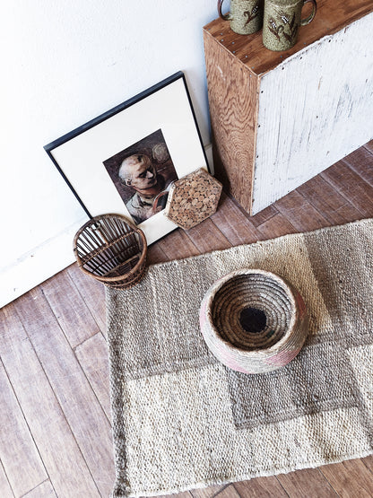 Patterned Natural Jute Rug