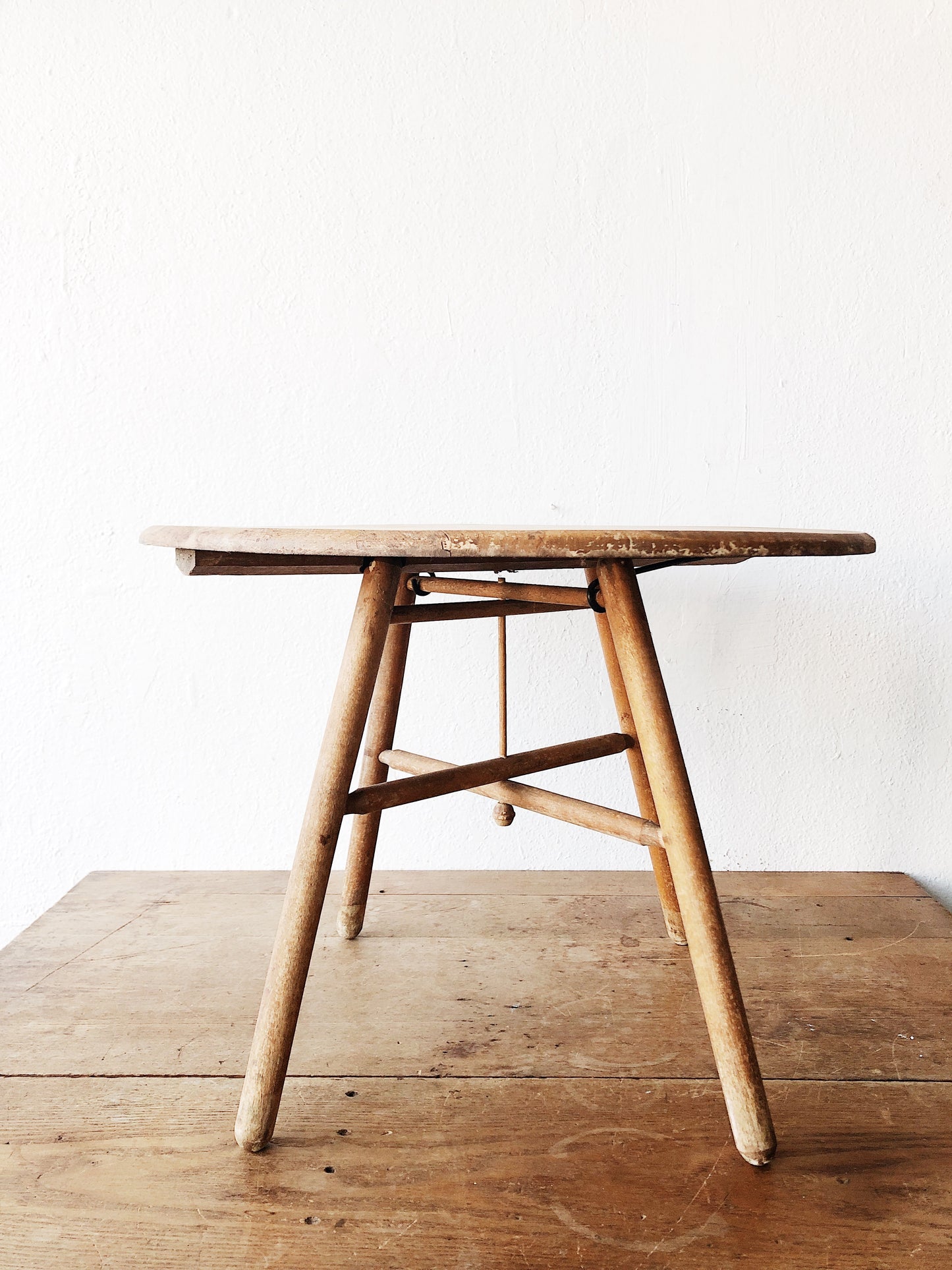 Antique Folding Wood Folk Table