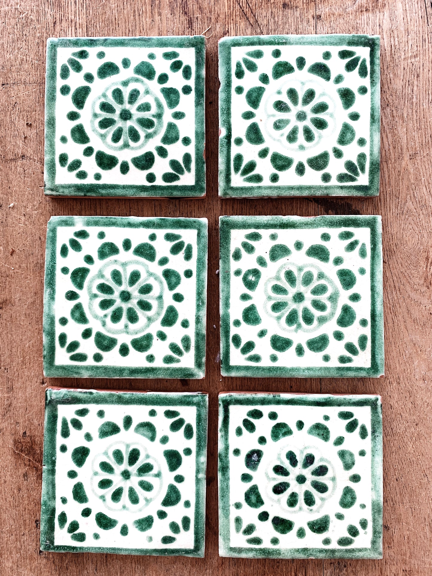 Vintage Hand Painted Mexican Tiles