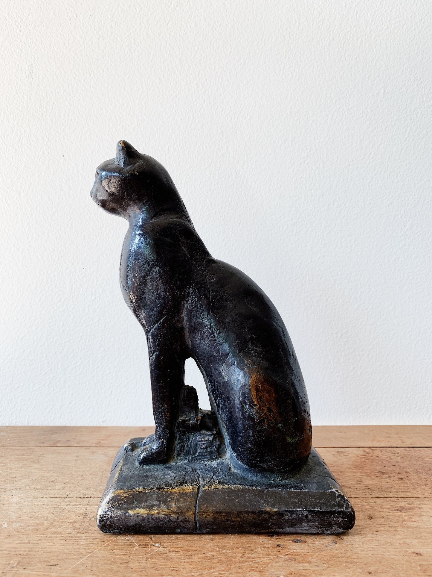 Vintage Black Cat Statue