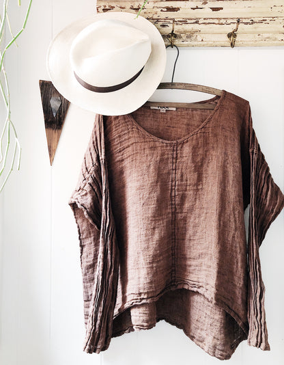 FLAX Loose Weave Linen Tunic