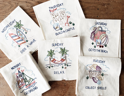 Vintage Embroidered Hand Towels