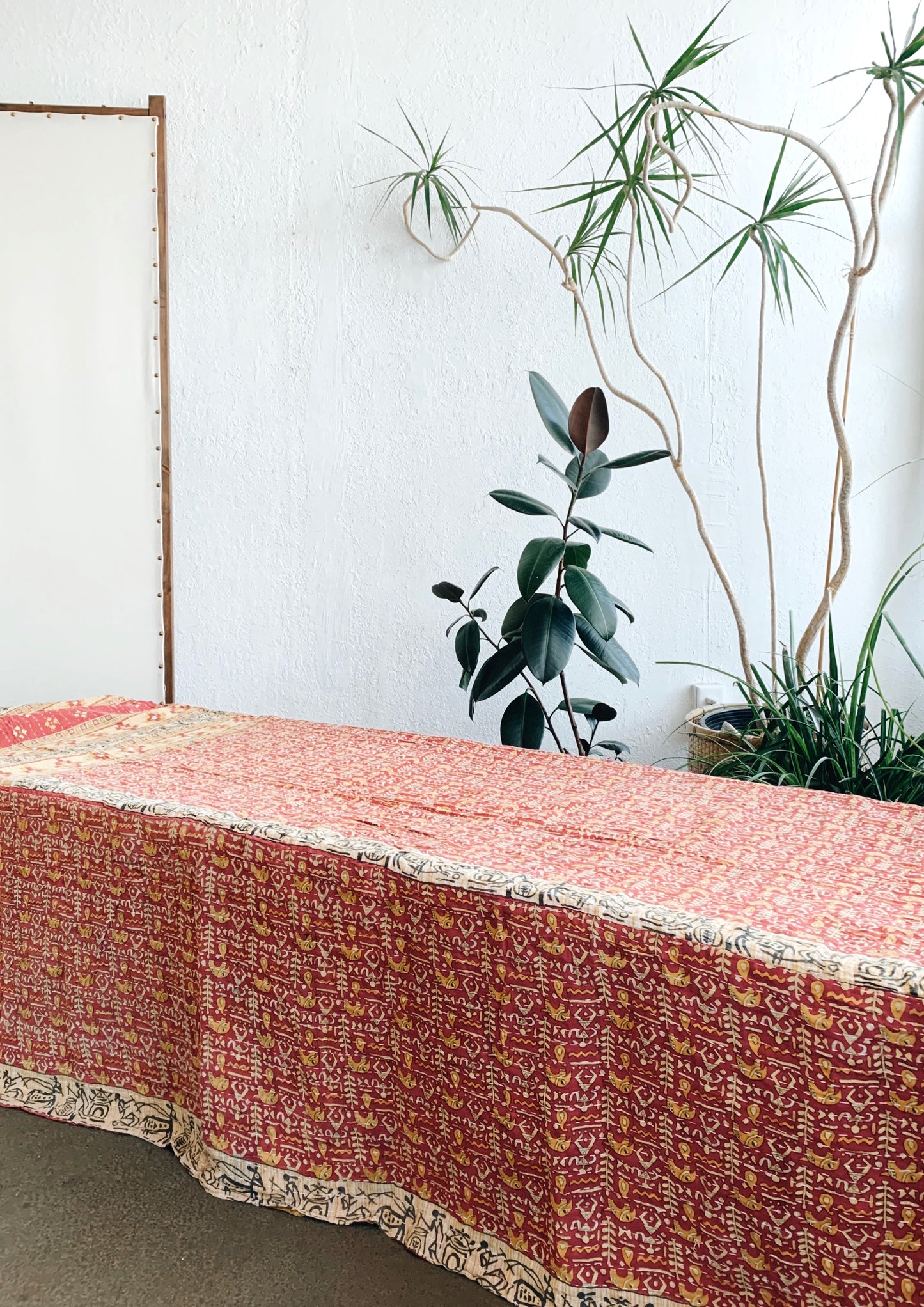 Reversible Cotton Kantha Quilt