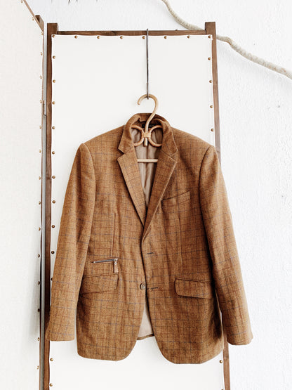 Plaid Wool Blazer