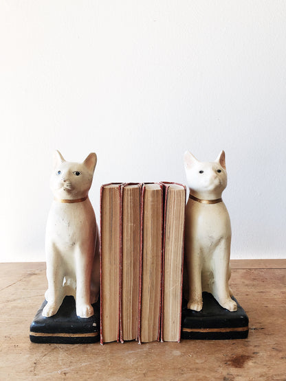 Vintage Ceramic Cat Bookends