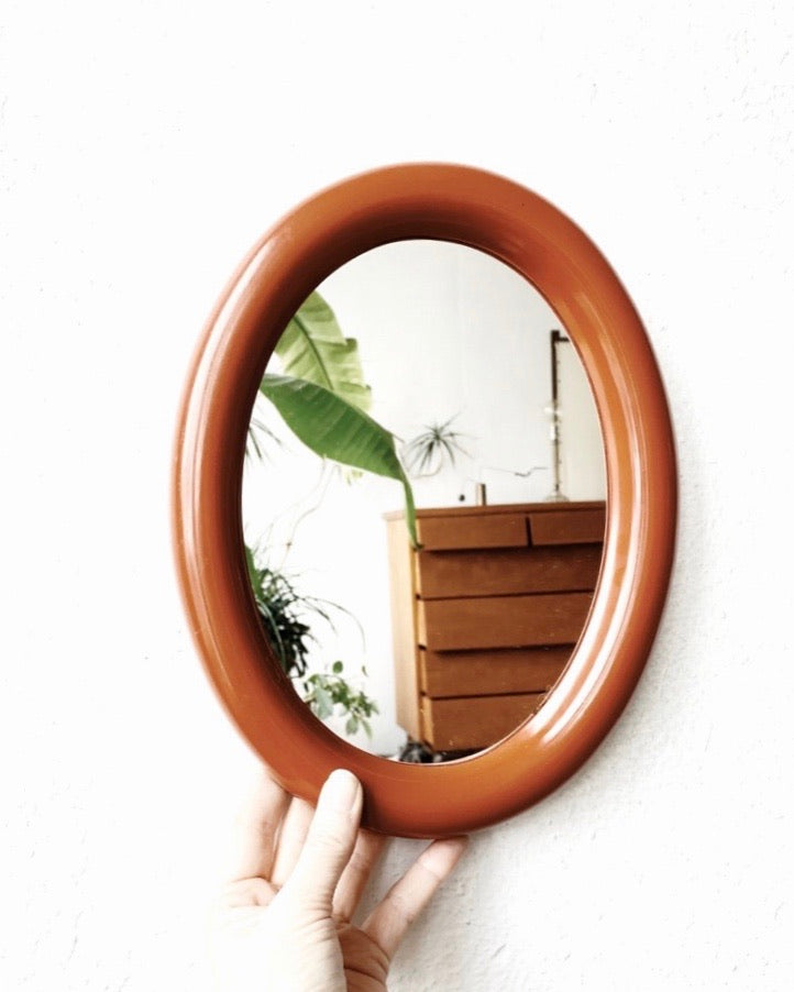 Small Vintage Oval Mirror