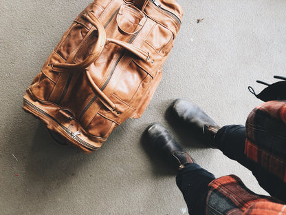 Vintage Leather Duffel Bag