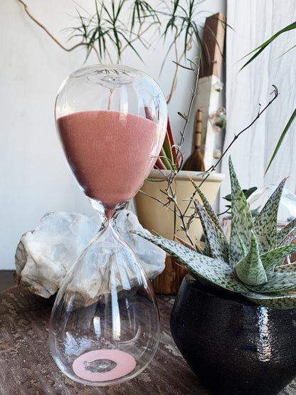 Large Blown Glass Hourglass