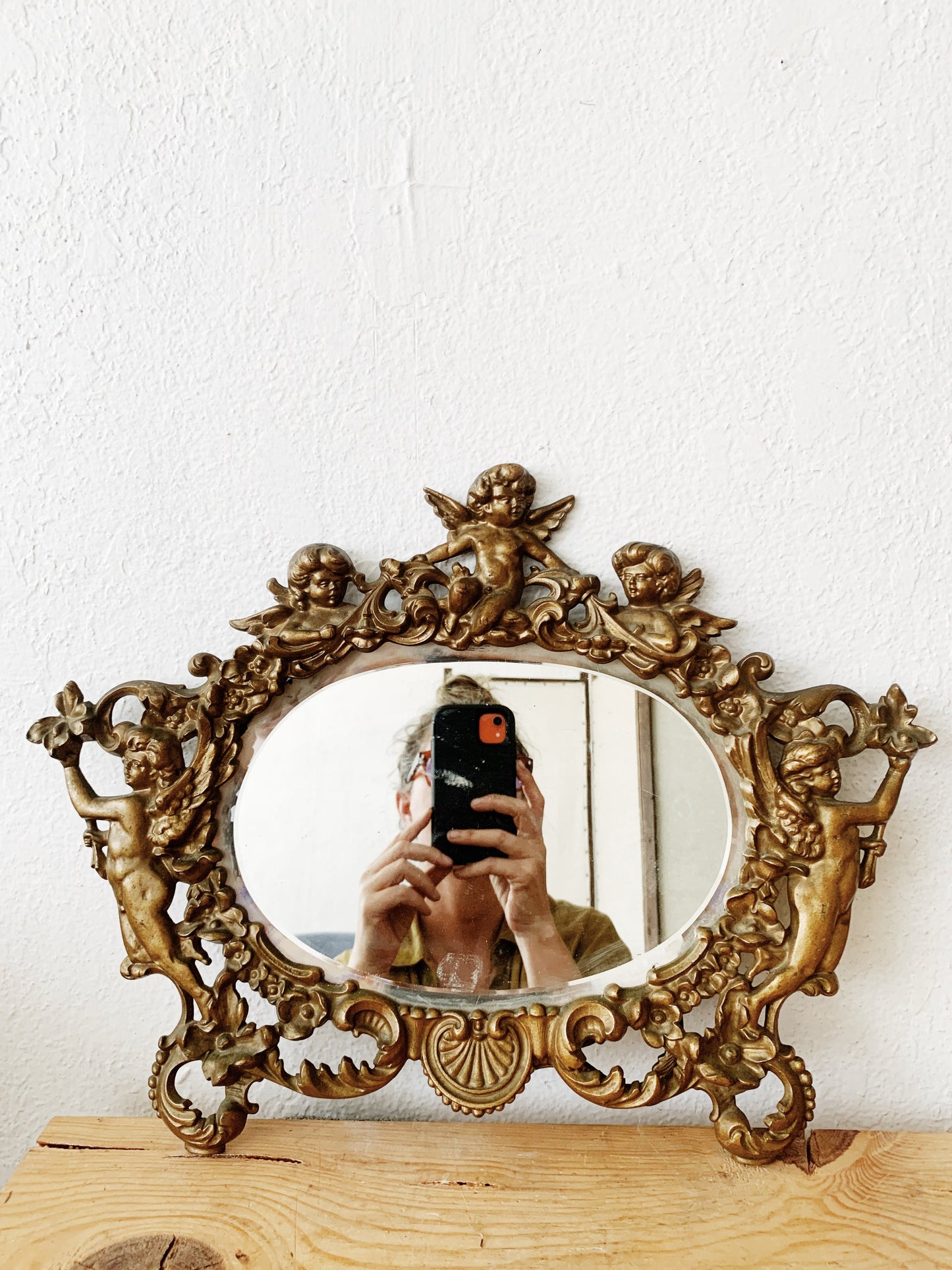 Antique Cherub Mirror