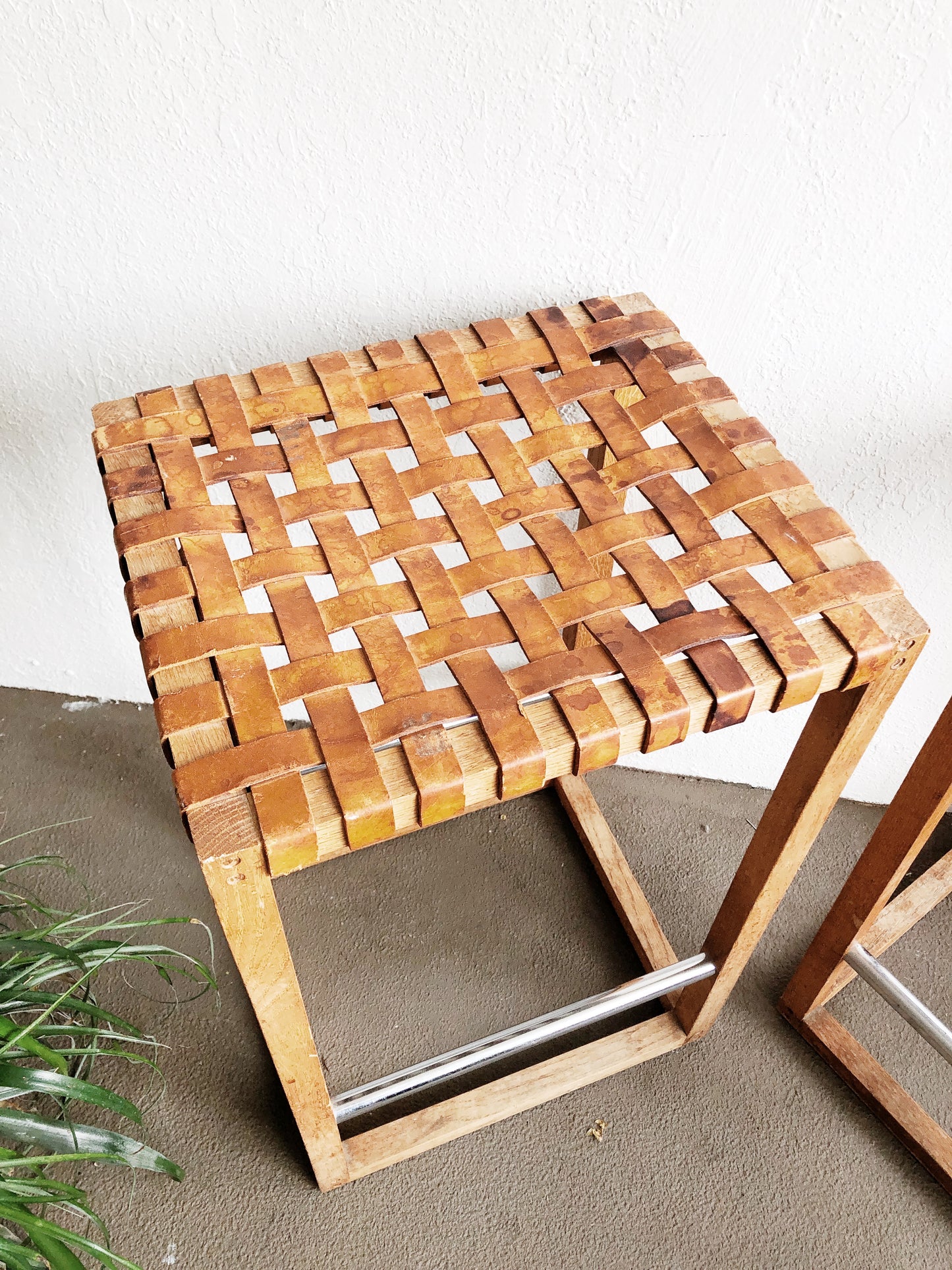 Leather Topped Bar Stool