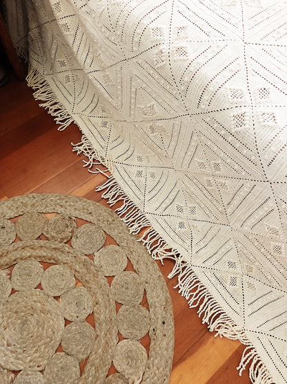 Vintage Cotton Crochet Bedspread