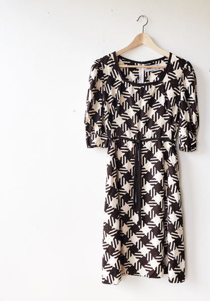 Vintage Patterned Day Dress