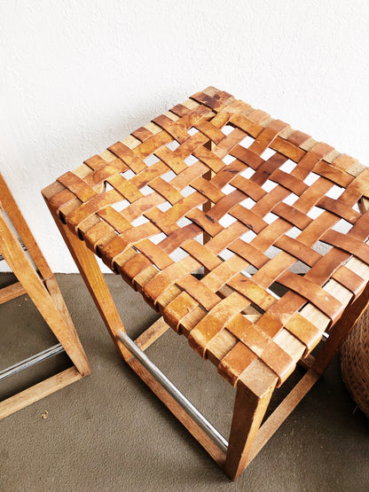 Leather Topped Bar Stool