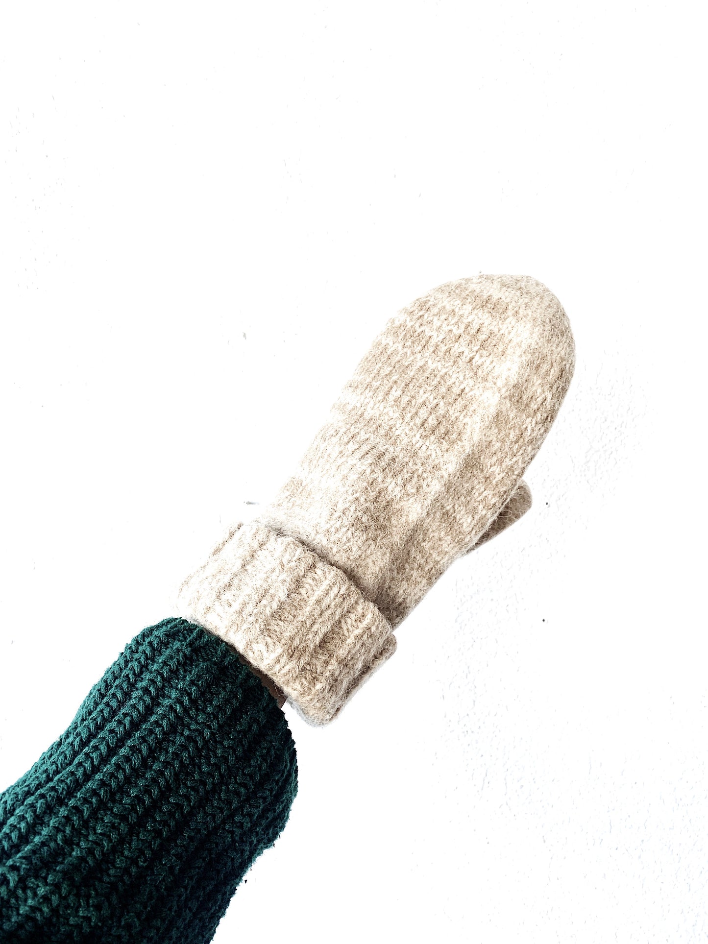 Vintage Felted Wool Mittens