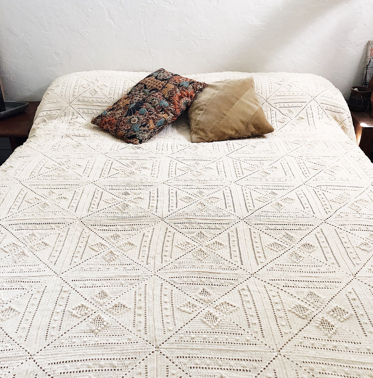 Vintage Cotton Crochet Bedspread