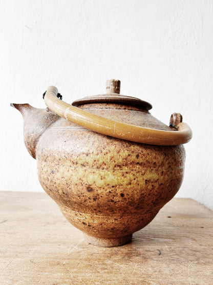 Vintage Hand Built Ceramic Teapot