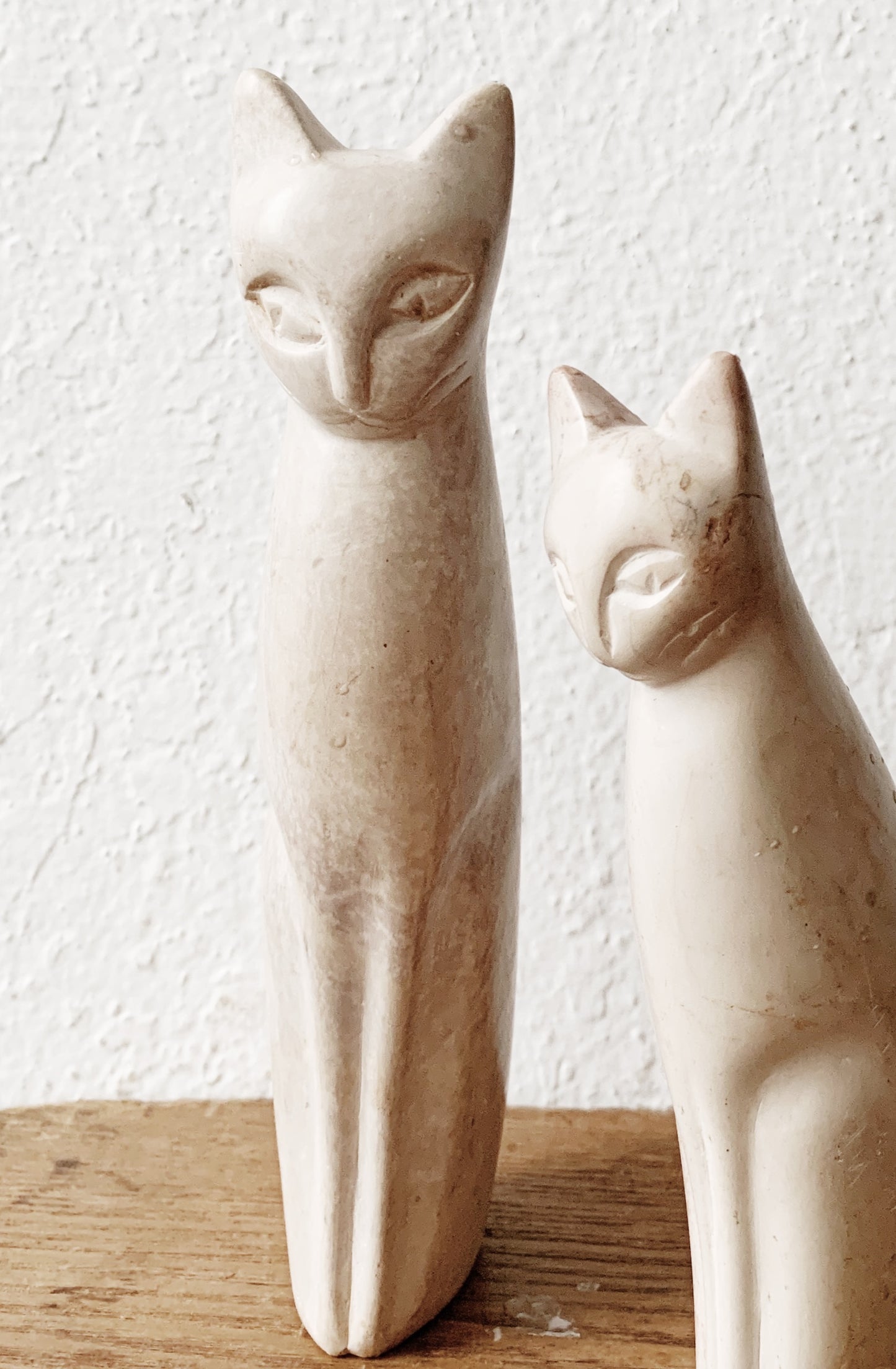 Soapstone Feline Sculptures