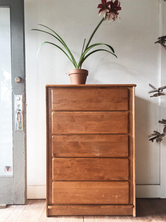 Tall Vintage Wood Dresser