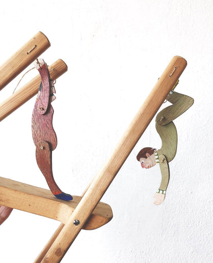Wooden Acrobat Toy, Montessori Wooden Toy, Handmade Acrobat Toy, Wood  Acrobat Toy 