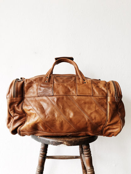 Vintage Leather Duffel Bag