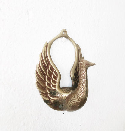 Vintage Brass Swan Hook