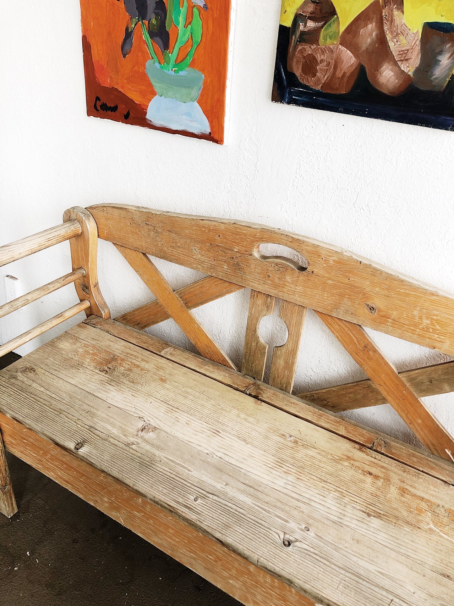 Weathered Wood Bench