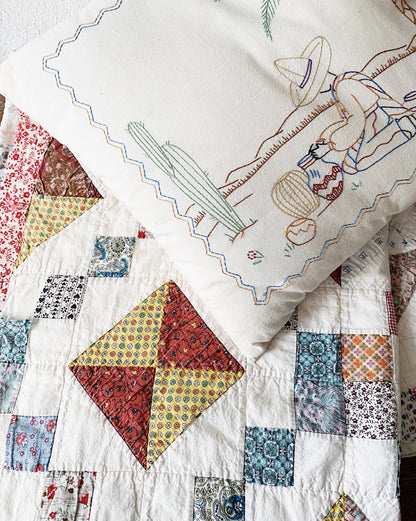 Vintage Cotton Patchwork Quilt