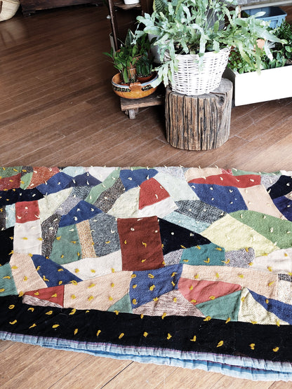 Vintage Wool Crazy Quilt