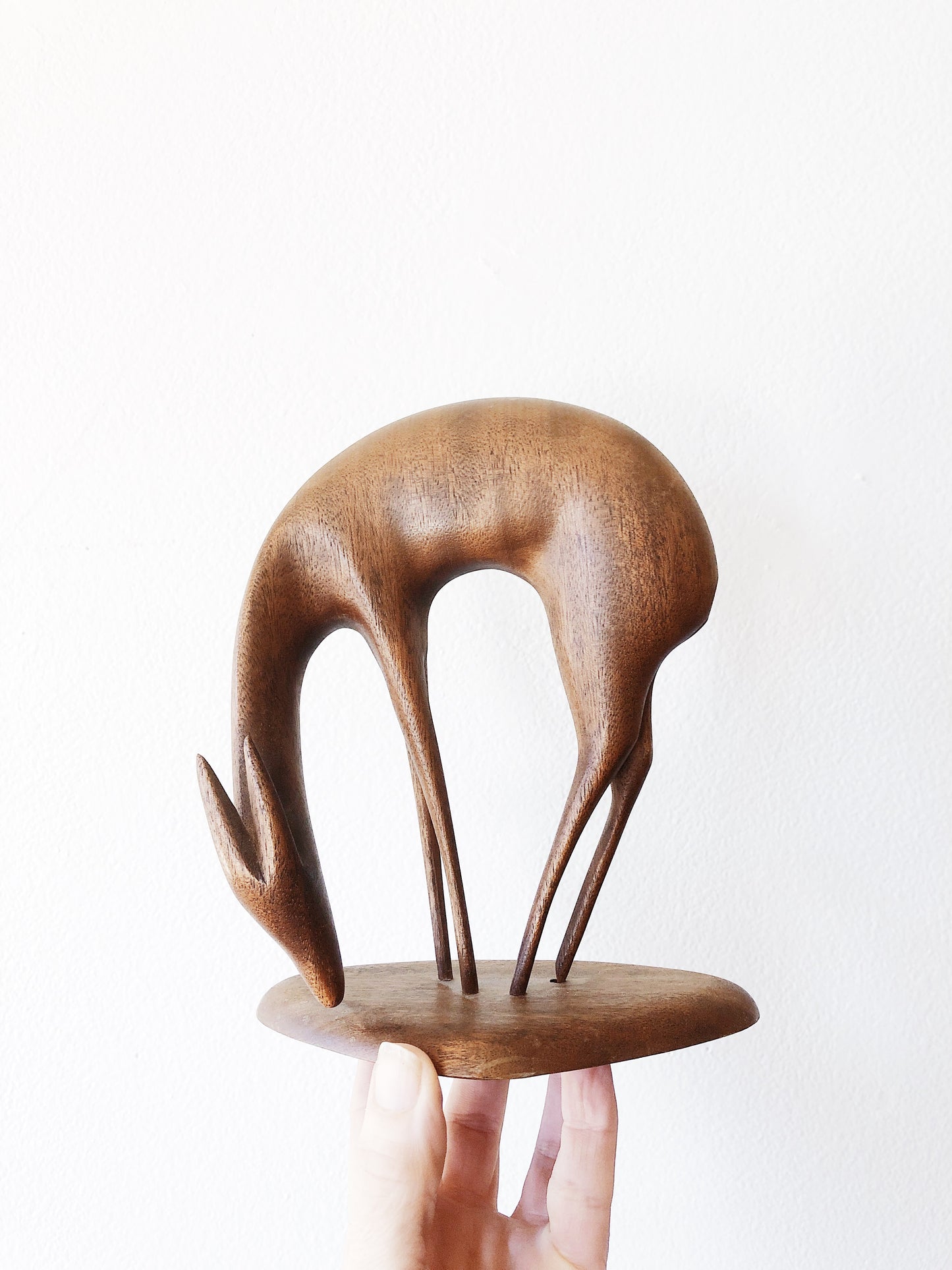 Vintage Mid Century Teak Deer