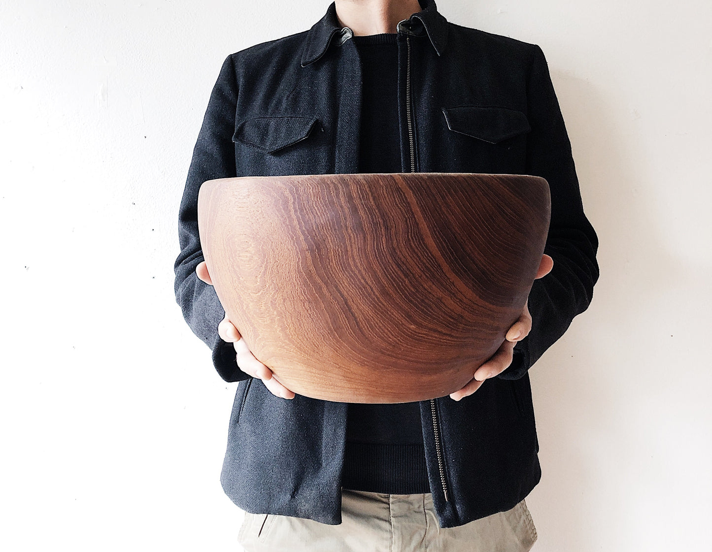 Large Vintage Teak Bowl