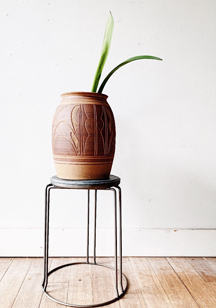 Vintage Iron and Wood Plant Stand