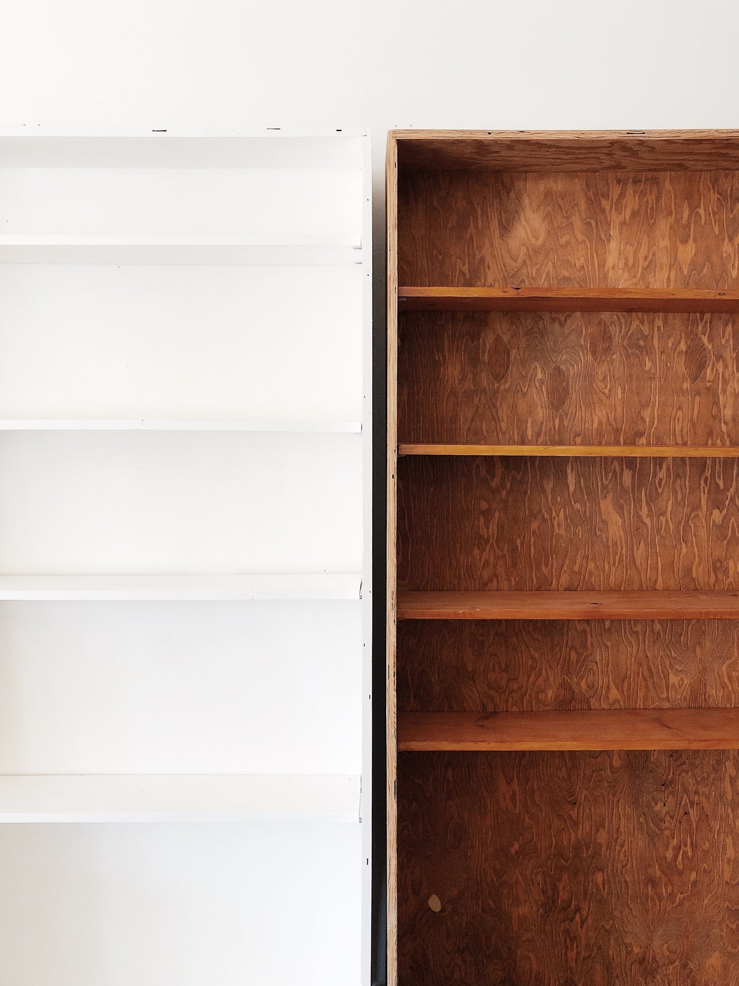 Tall Vintage Wood Library Shelf